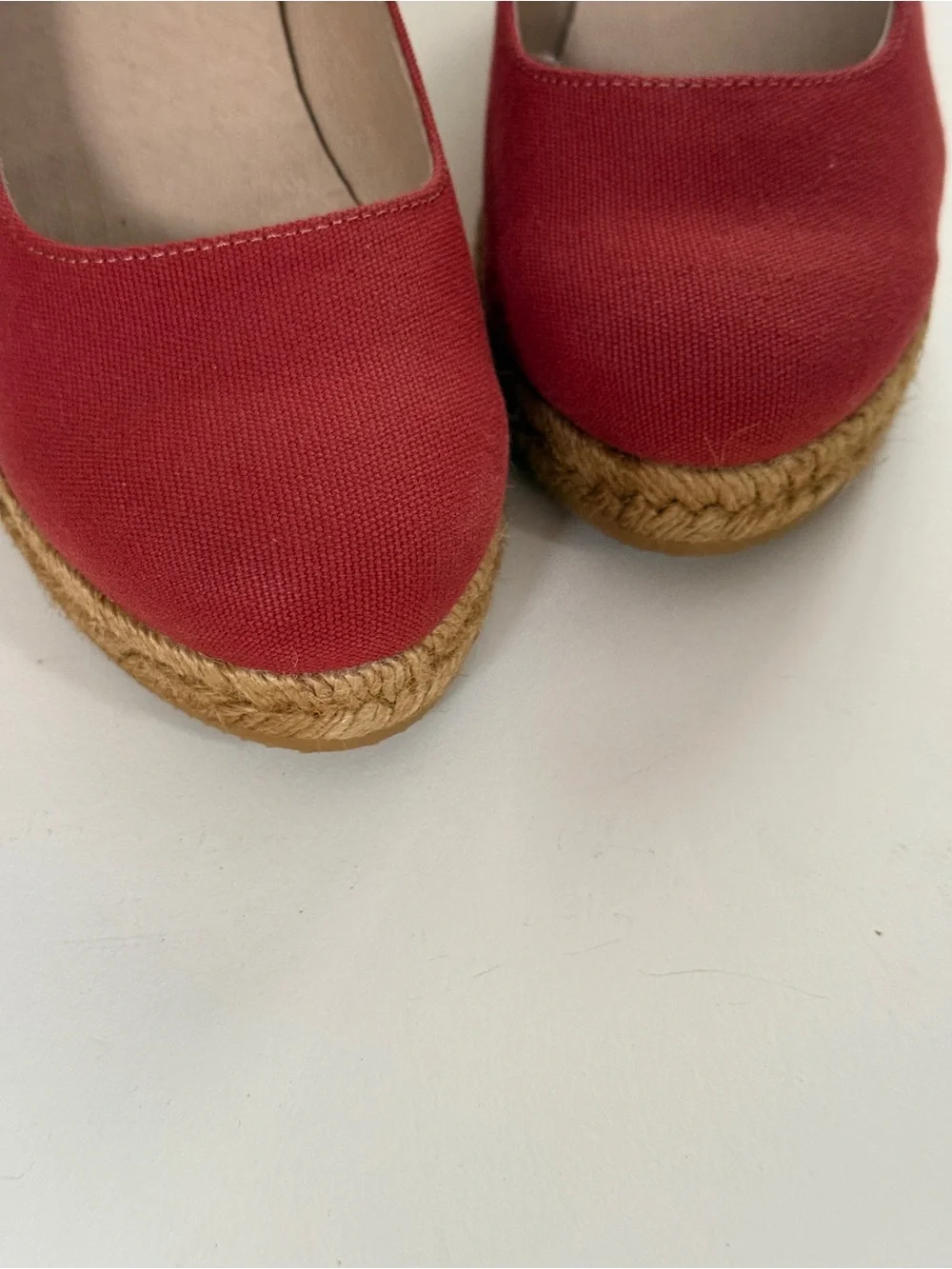 Viscata Barcelona Red Canvas Espadrille Wedges